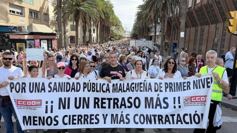 Movilización en defensa de la sanidad pública andaluza en Málaga