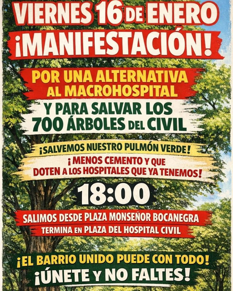 Hoy viernes, ¡Salvemos los árboles del Hospital Civil!