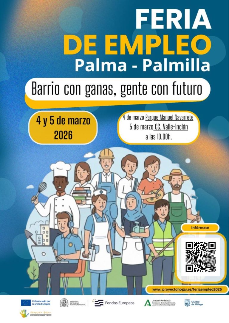 31 entidades y empresas mostrarán sus recursos, consejos y oportunidades laborales en la Feria de Empleo de Palma Palmilla
